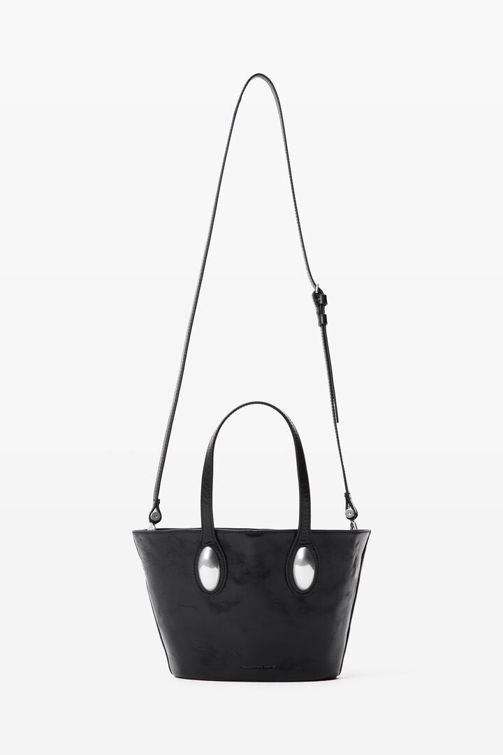 Dome Small Tote Bag in Crackle Patent Leather