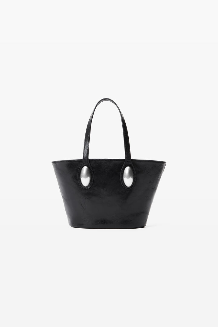 Dome Small Tote Bag in Crackle Patent Leather