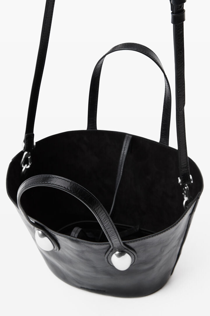 Dome Small Tote Bag in Crackle Patent Leather