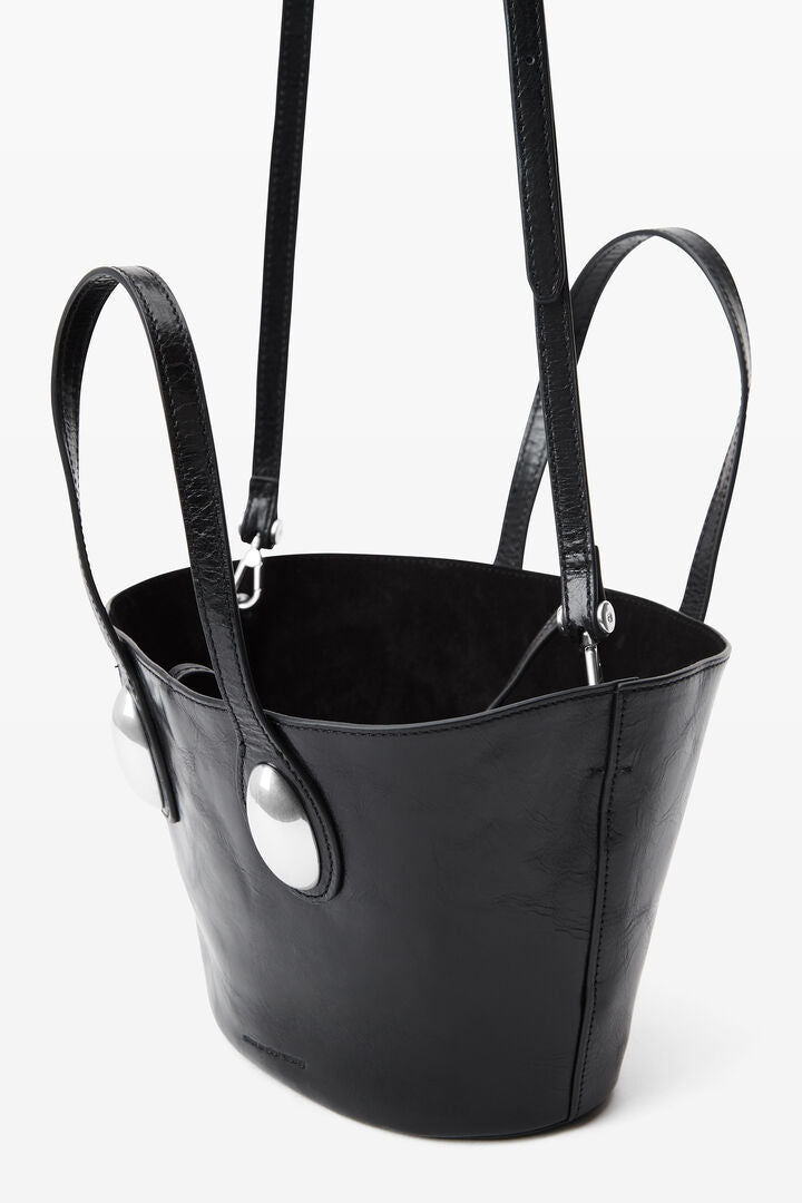 Dome Small Tote Bag in Crackle Patent Leather