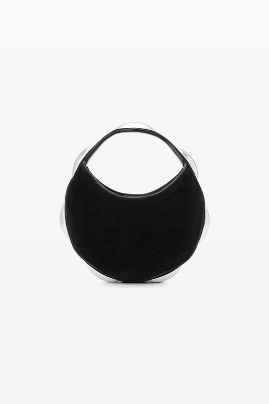 dome circular top-handle bag in calf leather