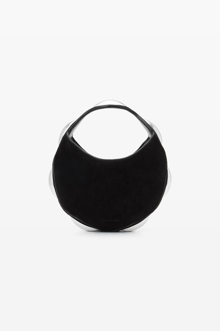 dome circular top-handle bag in calf leather