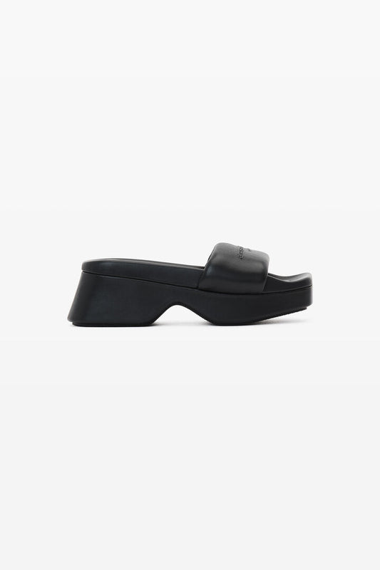 float 55mm platform sheep leather slide