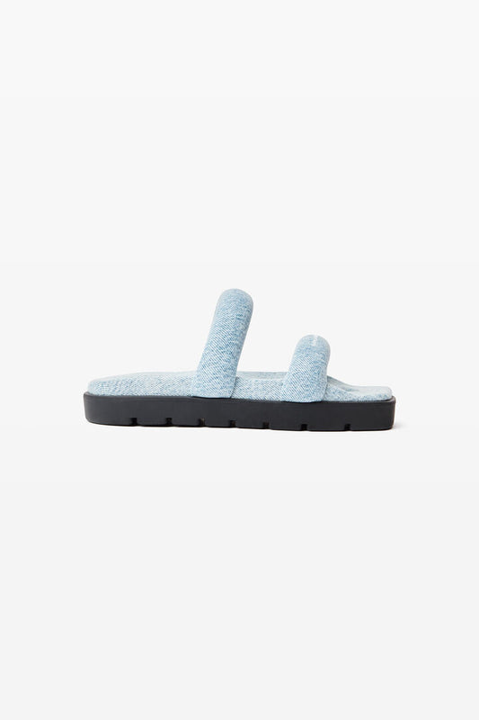 Jay Flatform Sandal in Denim