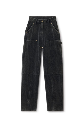 workwear pants in crushed velour