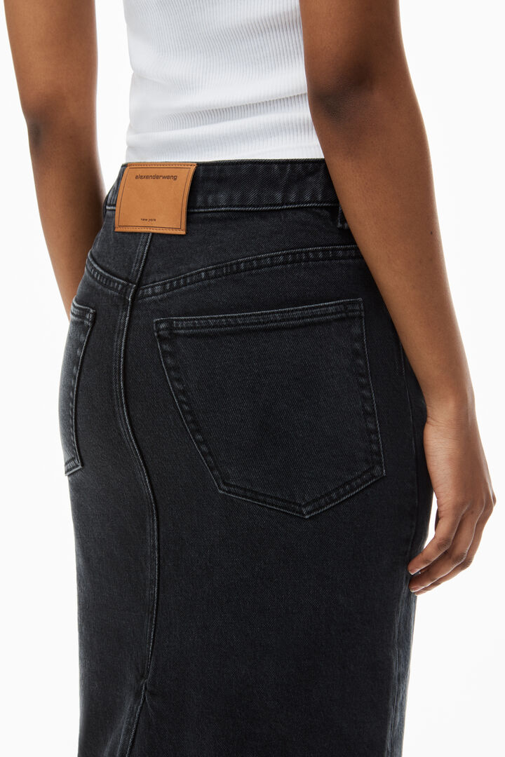 Midi Pencil Skirt in Comfort Stretch Denim