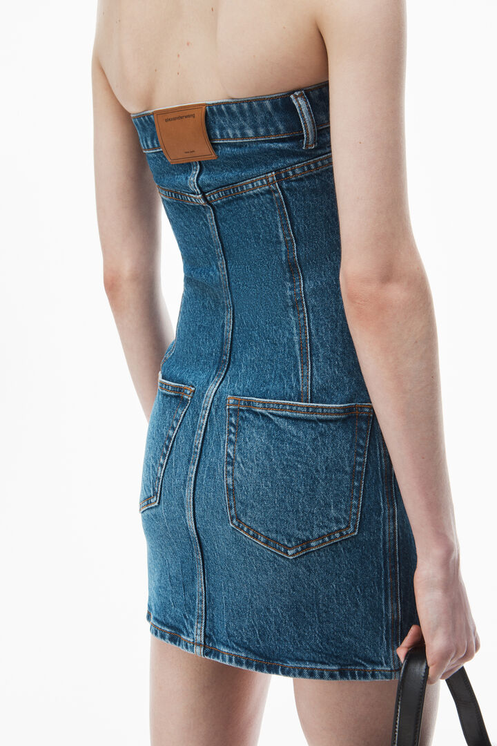 Tube Dress in Comfort Stretch Denim