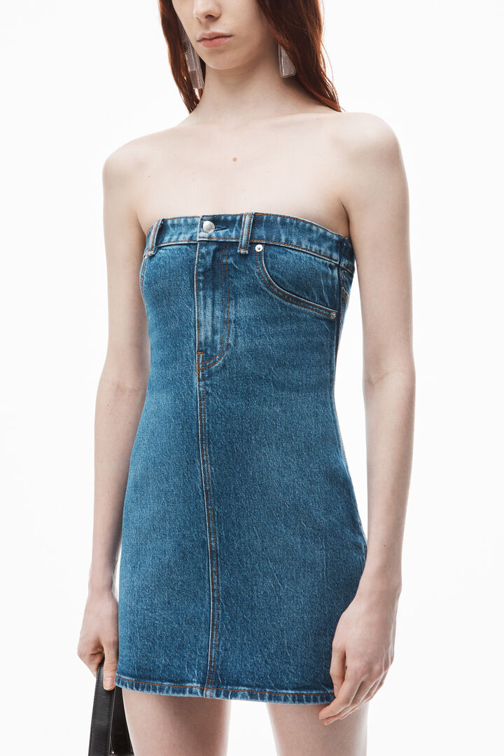 Tube Dress in Comfort Stretch Denim