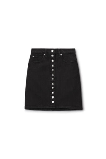 super high-waist miniskirt in comfort stretch denim