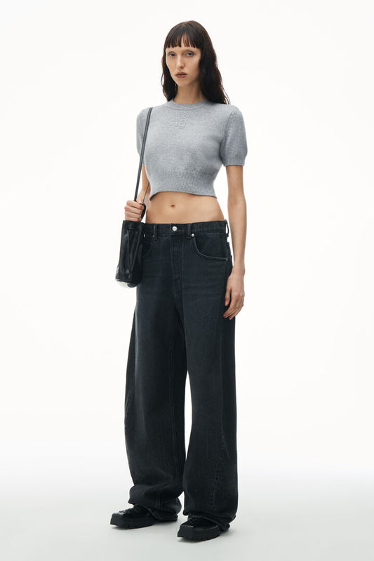 Short Sleeve Cropped Pullover