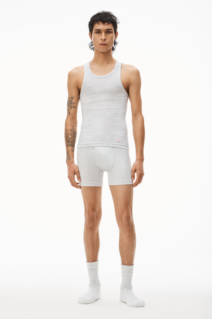 Men's Tank in Ribbed Cotton Jersey