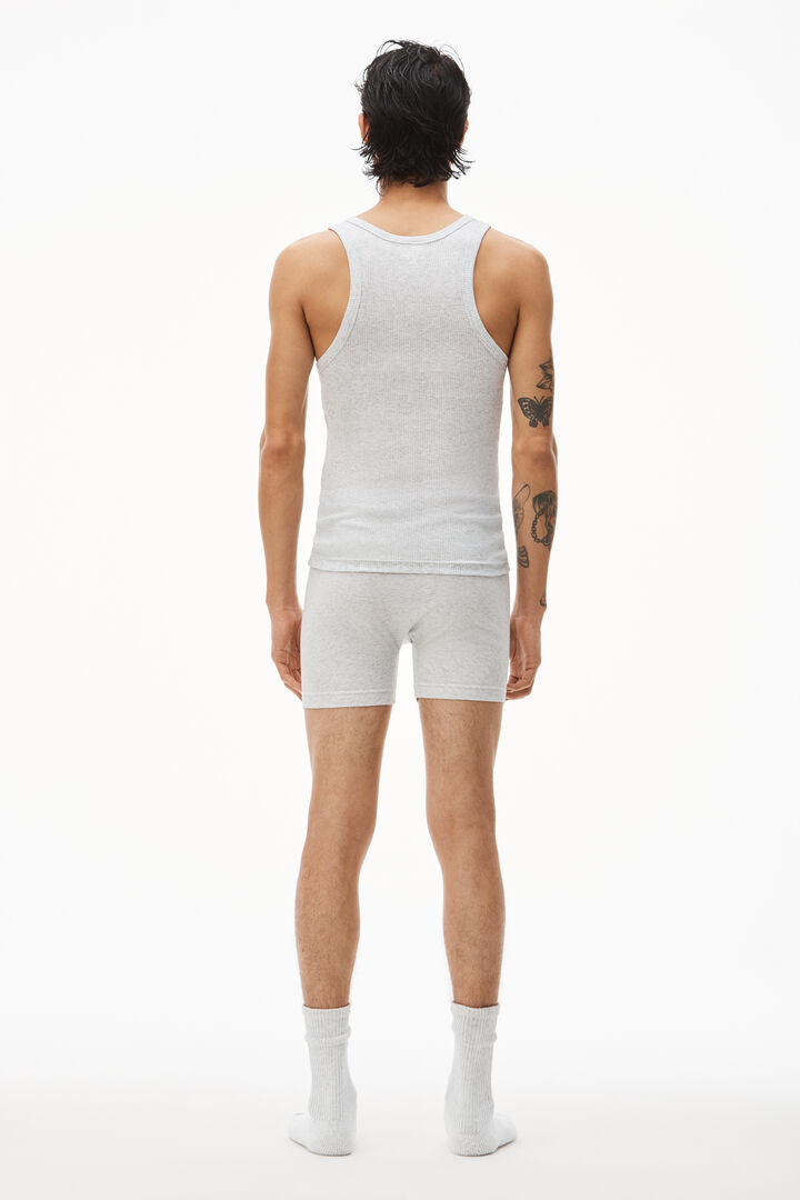 Men's Tank in Ribbed Cotton Jersey