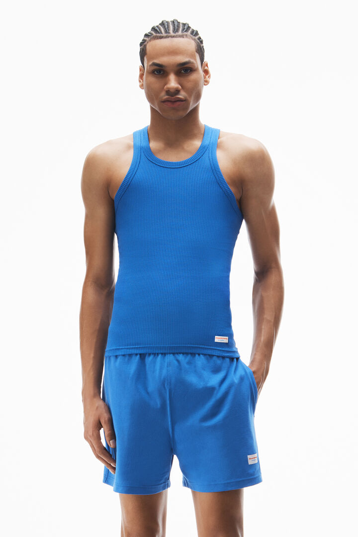 Men's Tank in Ribbed Cotton Jersey