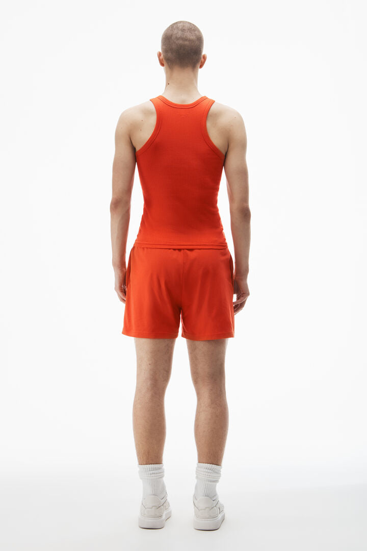 Men's Tank in Ribbed Cotton Jersey