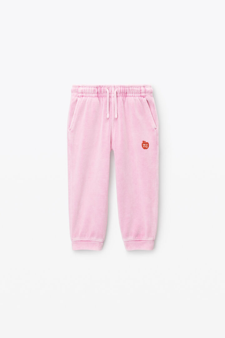 kids puff logo sweatpant in velour