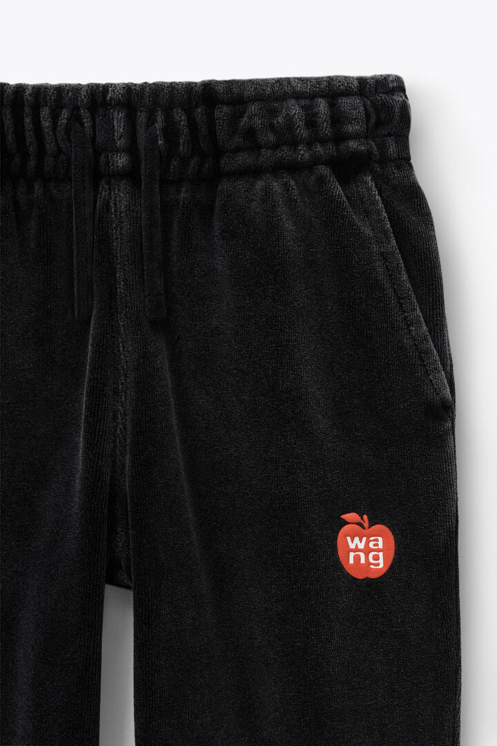 kids puff logo sweatpant in velour