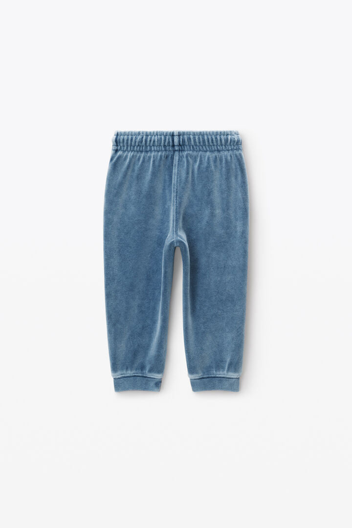 kids puff logo sweatpant in velour