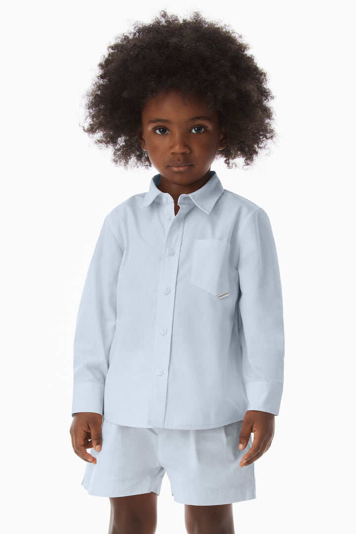 KIDS BUTTON DOWN SHIRT IN COMPACT COTTON