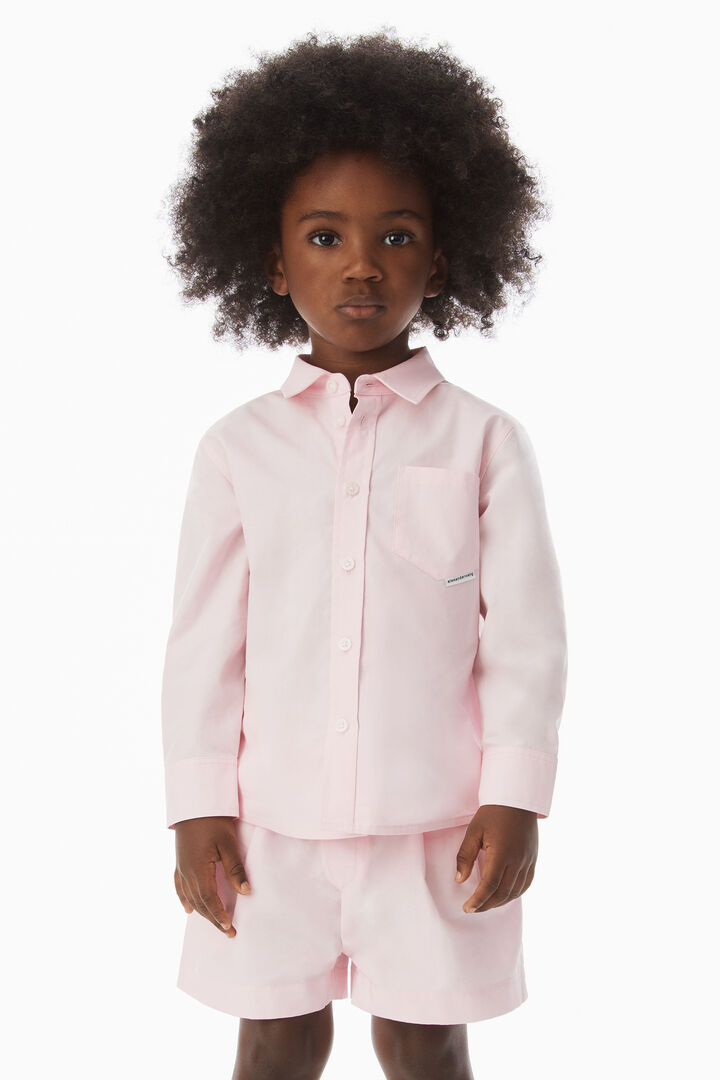 KIDS BUTTON DOWN SHIRT IN COMPACT COTTON