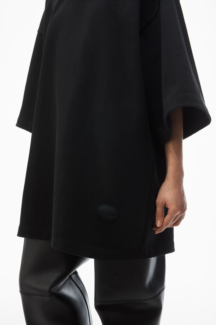 oversize drop-sleeve tee in japanese cotton jersey