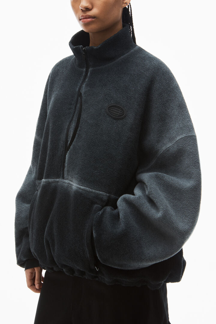 half-zip sweatshirt in cotton