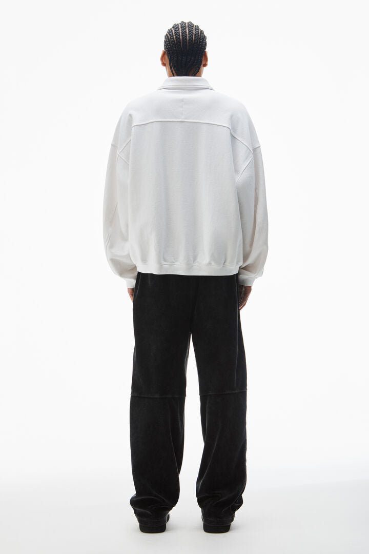 logo track pant in velour