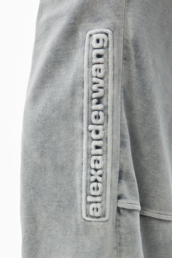 logo track pant in velour