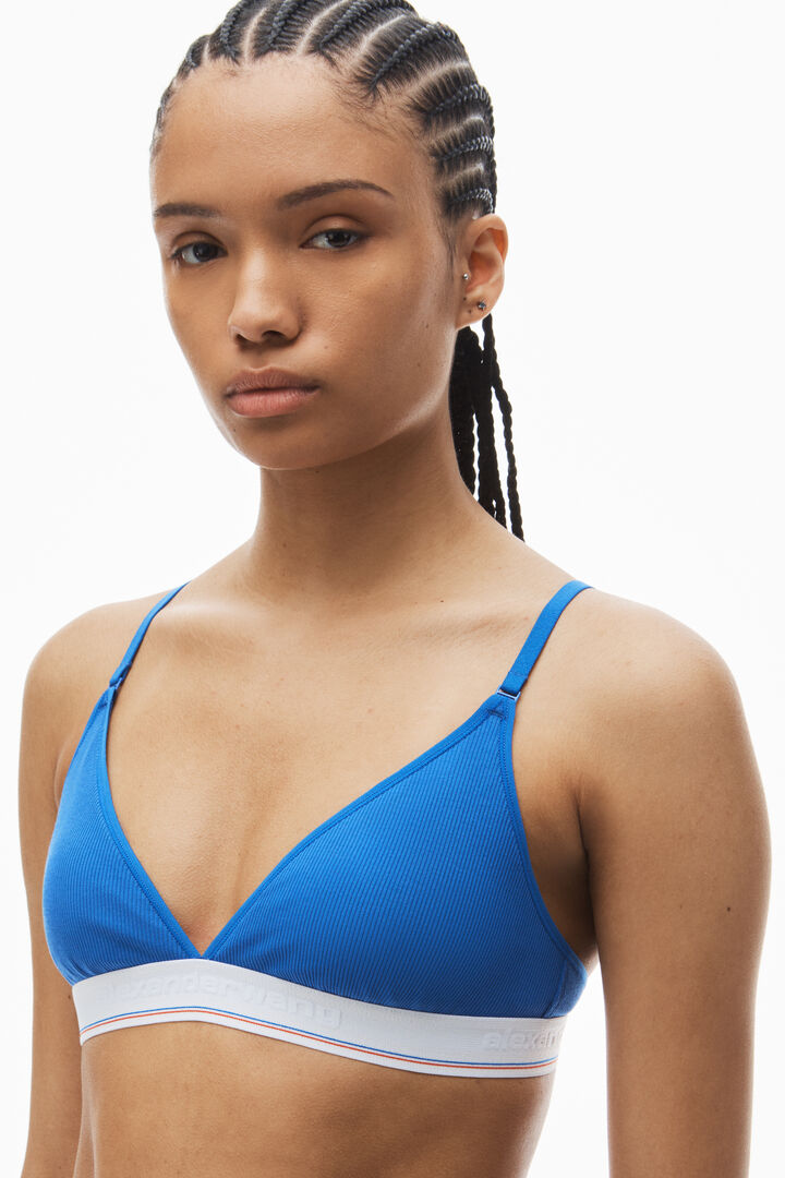 triangle Bra in Ribbed Jersey